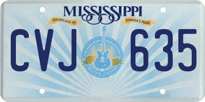 MS license plate CVJ635