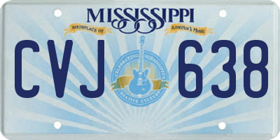 MS license plate CVJ638