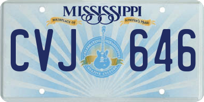 MS license plate CVJ646