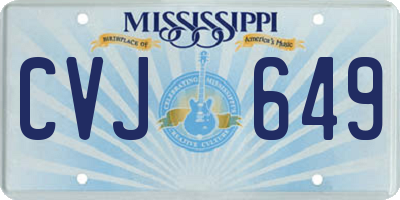 MS license plate CVJ649