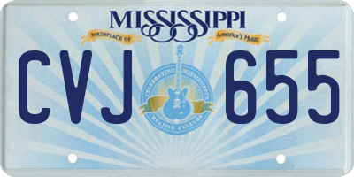 MS license plate CVJ655