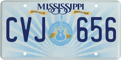 MS license plate CVJ656