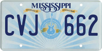 MS license plate CVJ662
