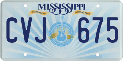 MS license plate CVJ675