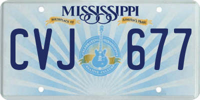 MS license plate CVJ677