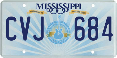 MS license plate CVJ684