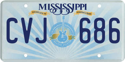 MS license plate CVJ686
