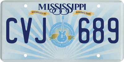 MS license plate CVJ689