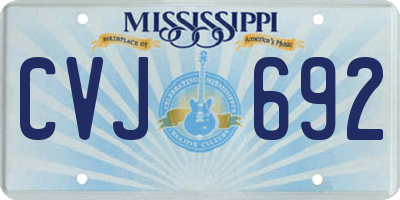 MS license plate CVJ692