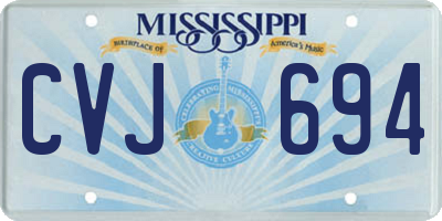 MS license plate CVJ694