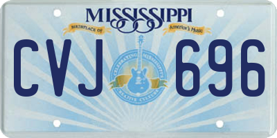 MS license plate CVJ696