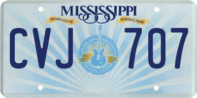 MS license plate CVJ707