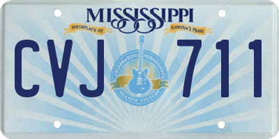 MS license plate CVJ711