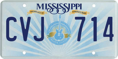 MS license plate CVJ714