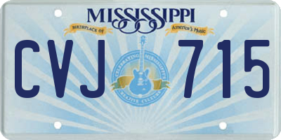 MS license plate CVJ715
