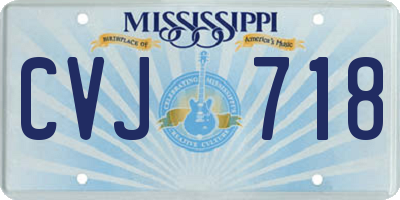 MS license plate CVJ718