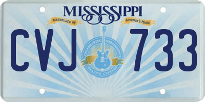 MS license plate CVJ733