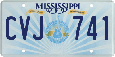 MS license plate CVJ741