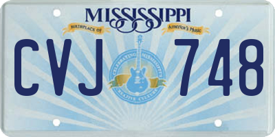 MS license plate CVJ748