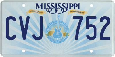 MS license plate CVJ752
