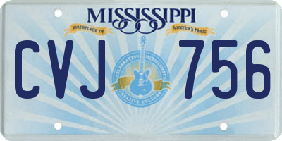 MS license plate CVJ756