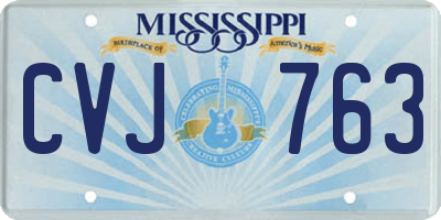 MS license plate CVJ763