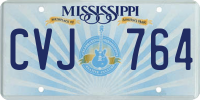 MS license plate CVJ764
