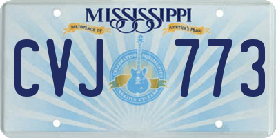 MS license plate CVJ773