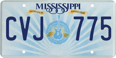 MS license plate CVJ775
