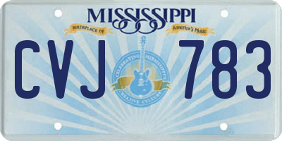 MS license plate CVJ783