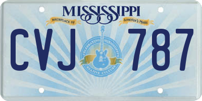 MS license plate CVJ787
