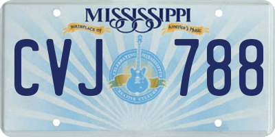 MS license plate CVJ788