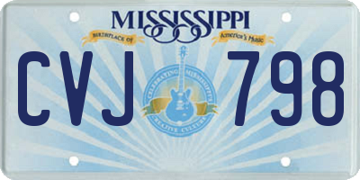 MS license plate CVJ798
