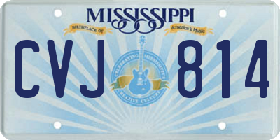 MS license plate CVJ814
