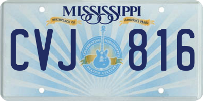 MS license plate CVJ816