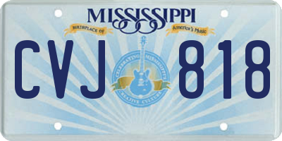 MS license plate CVJ818