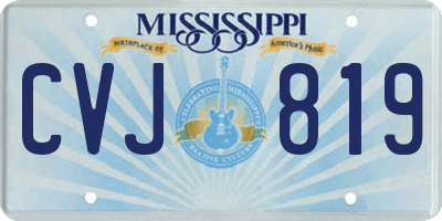 MS license plate CVJ819