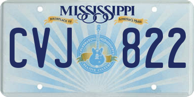 MS license plate CVJ822