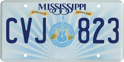 MS license plate CVJ823