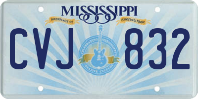 MS license plate CVJ832