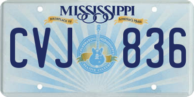 MS license plate CVJ836