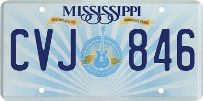 MS license plate CVJ846