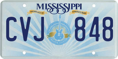 MS license plate CVJ848
