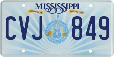 MS license plate CVJ849