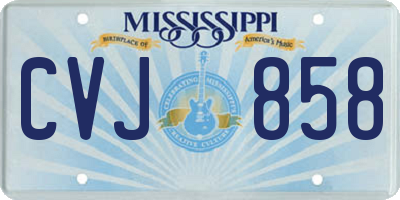 MS license plate CVJ858