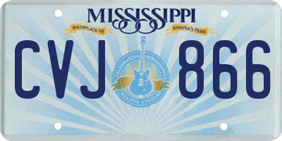 MS license plate CVJ866