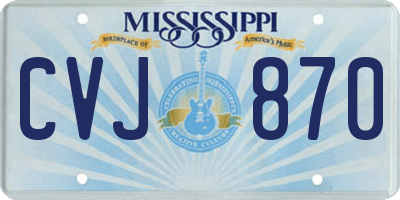 MS license plate CVJ870