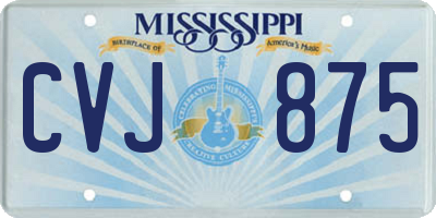 MS license plate CVJ875