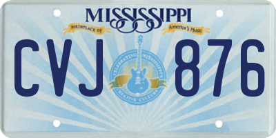 MS license plate CVJ876