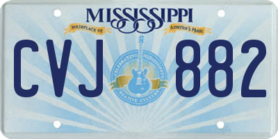 MS license plate CVJ882
